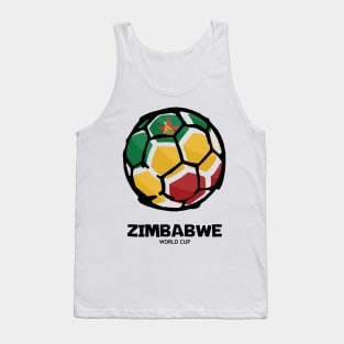 Zimbabwe Football Country Flag Tank Top